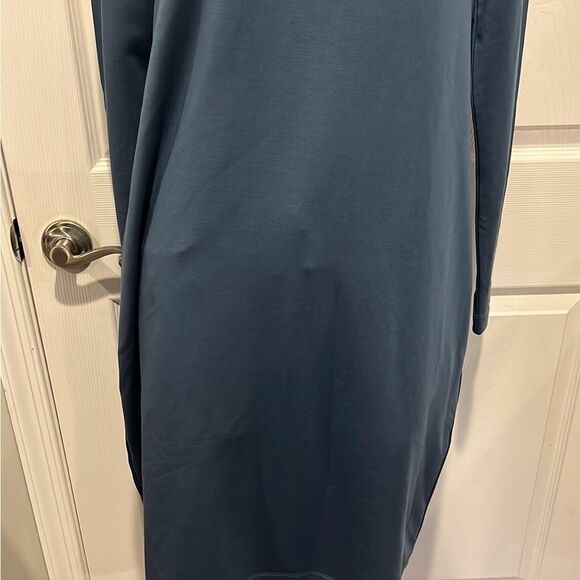 COS midi elastic waist dress in blue size Medium - Picture 4 of 10